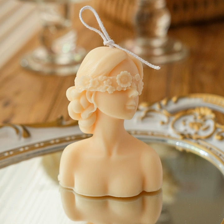 Vintage Girl Sculpture Scented Candle