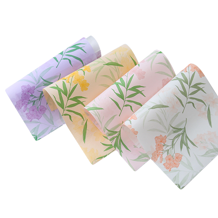 Botanical Print Flower Wrap Paper Pack 20 (30x50cm)