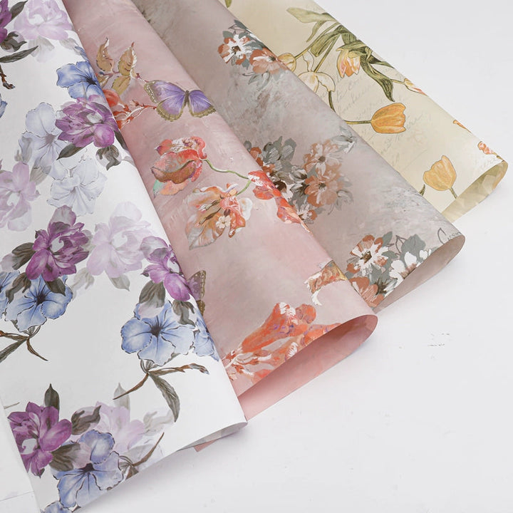 Blooming Blossoms Floral Wrap Paper Pack 20 (38x52cm)