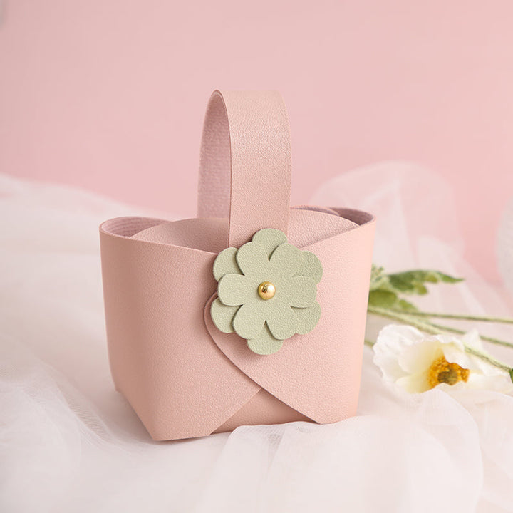 Cute Flower Leather Party Favor Bags Pack 20 (9x6x16cm)