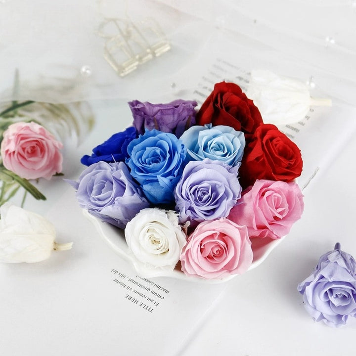 Mini Preserved Roses 2-3cm for Keychain and DIY Crafts