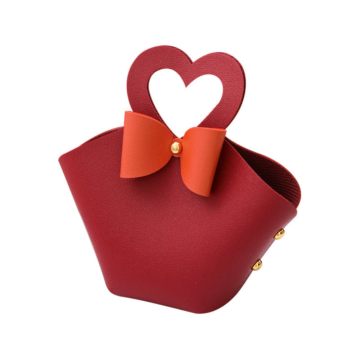 Party Favor Gift Bag with Heart Handle Pack 20 (6x5x16cm)