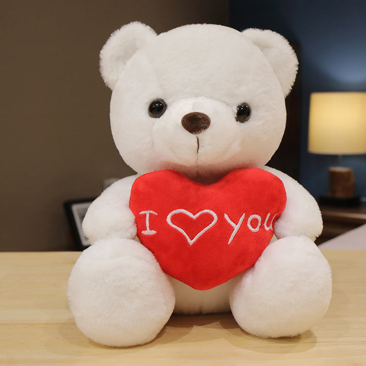 I Love You Plush Bear with Heart 28cm is a delightful addition to your valentine's day flowers collection.