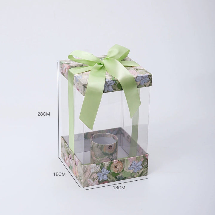 Transparent Square Floral Gift Box for Mother's Day