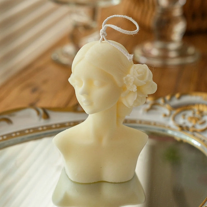 Vintage Girl Sculpture Scented Candle