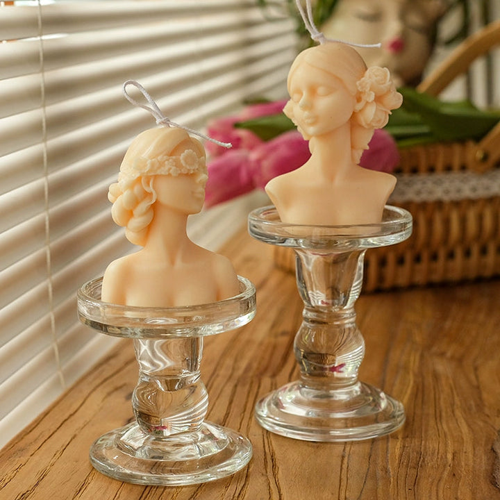 Vintage Girl Sculpture Scented Candle