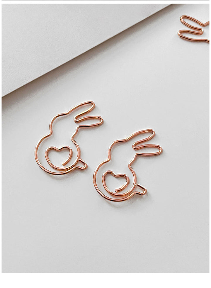 Crown Bunny Heart Shape Cute Paper Clips, perfect as florist supply.