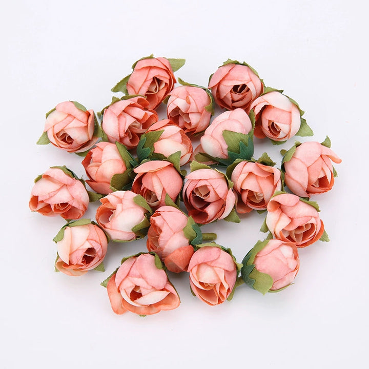 2cm Vintage Rose Buds Silk Flower Heads Pack 40 is a perfect addition to your florist supplies collection.