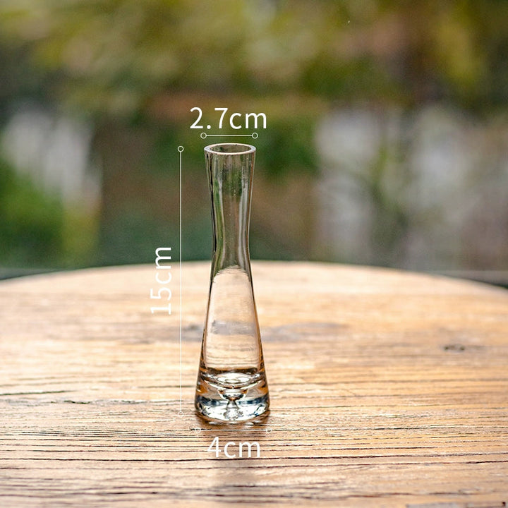 Mini Transparent Tall Glass Vase