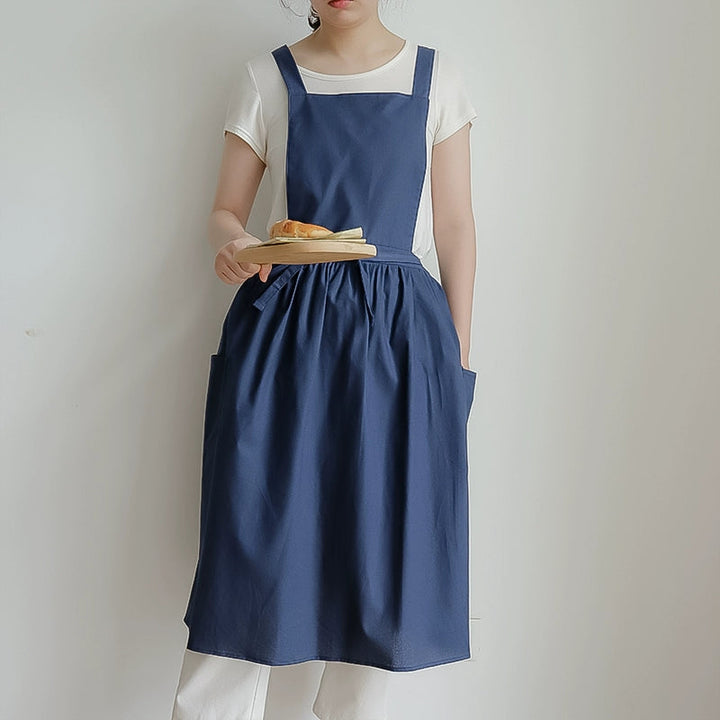 Water-Resistant Summer Cotton Apron for Women