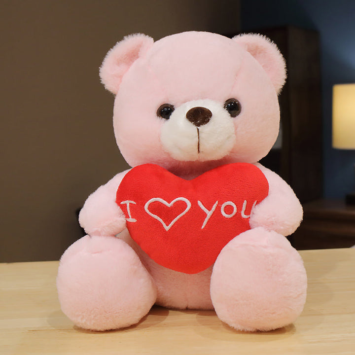 I Love You Plush Bear with Heart 28cm is a delightful addition to your valentine flower collection.