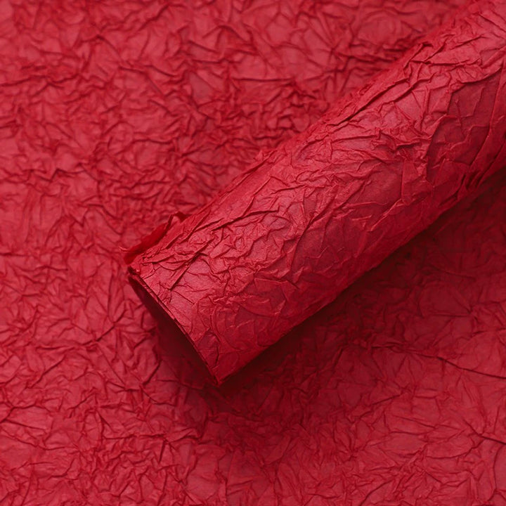 Vintage Red Celebration Series Waterproof Flower Wrapping Paper