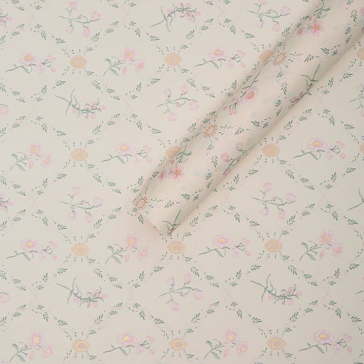 Pastel Floral Wrapping Paper for Flower Bouquets and Gift Packaging – 15 Sheets