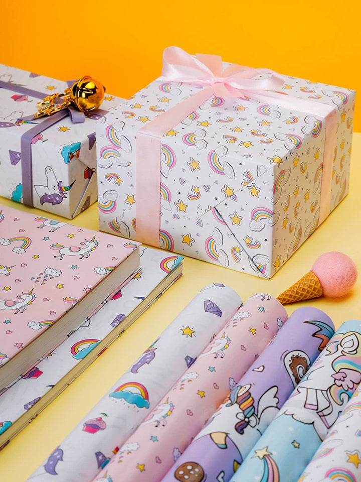 Fun and Bright Unicorn Wrapping Paper