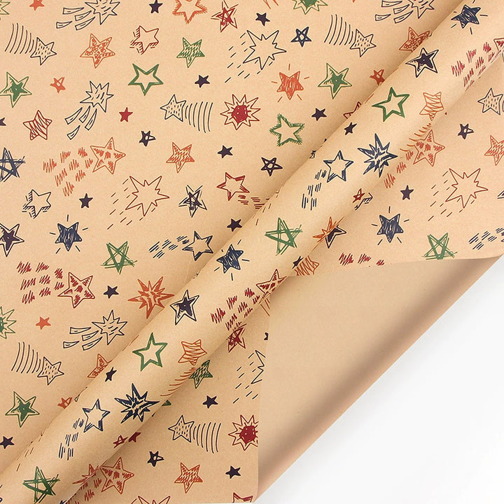 Eco-friendly birthday gift wrapping paper in a 5-sheet pack
