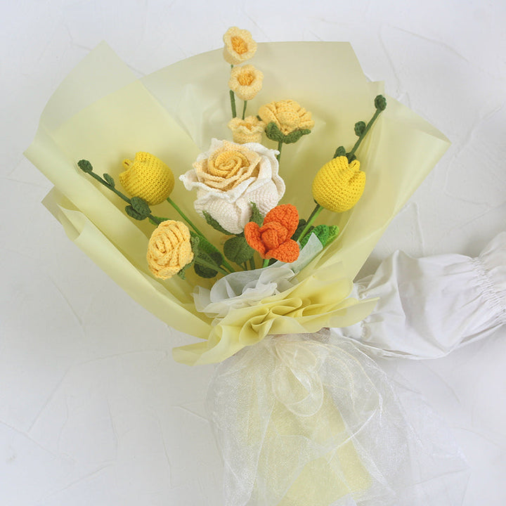 Cotton Yarn Crocheted Bouquet Creative Gift