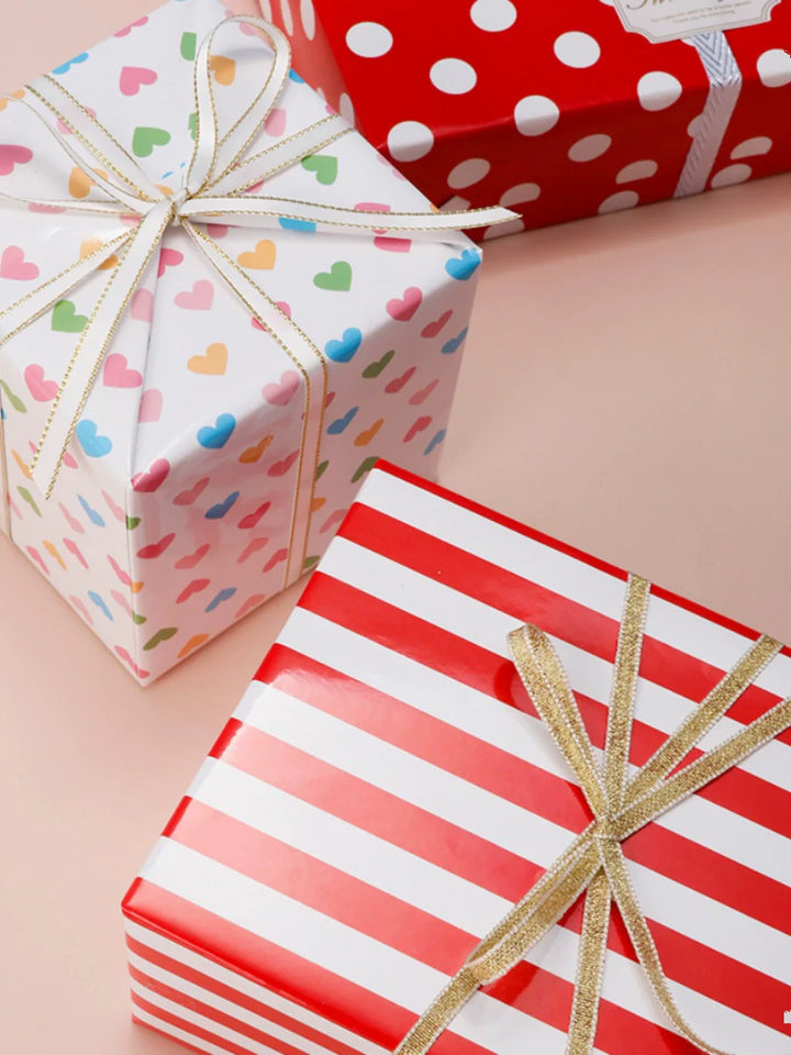 Colorful wrapping paper with playful patterns for birthdays.