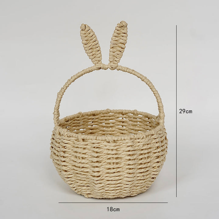 Rattan Rabbit Basket for Flower Arrangement