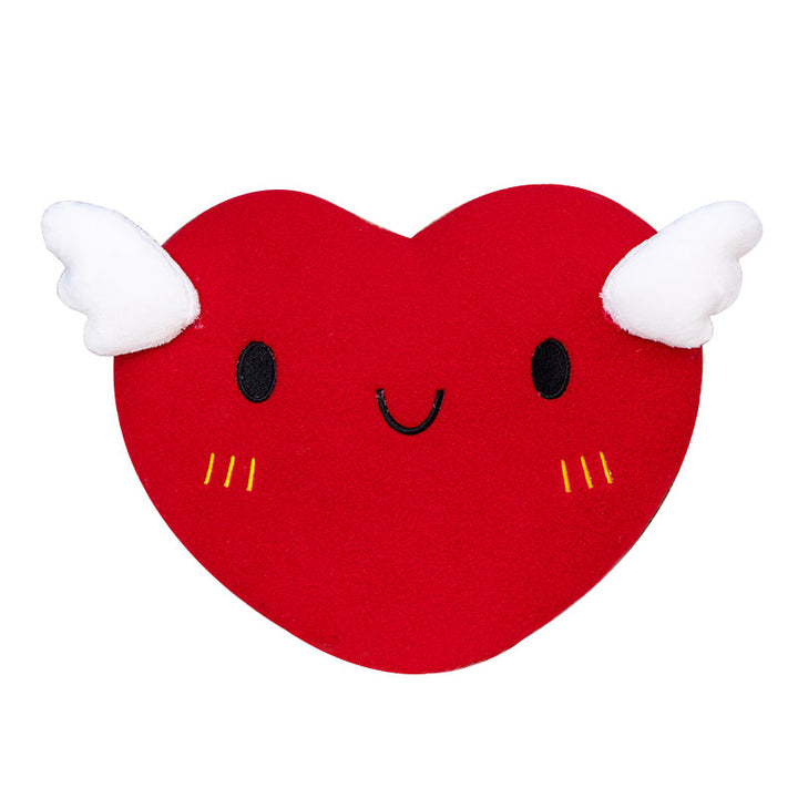 Cuddly Plush Heart with Wings 35cm is a delightful addition to your valentine's day bouquets collection.