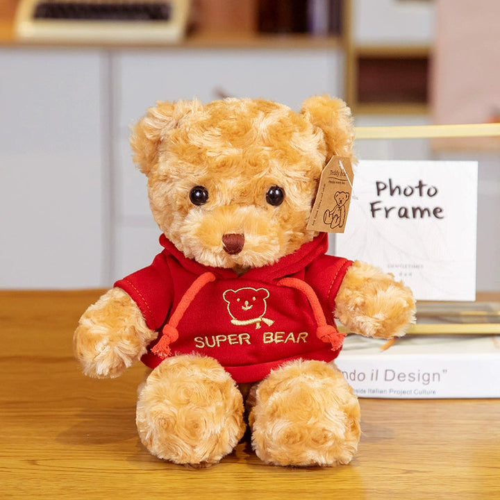 Cute Plush Bear with Hoodie 30cm is a delightful addition to your valentine's day flowers collection.