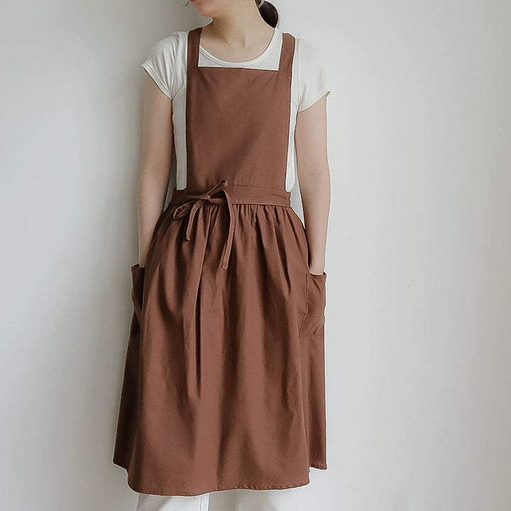 Water-Resistant Summer Cotton Apron for Women