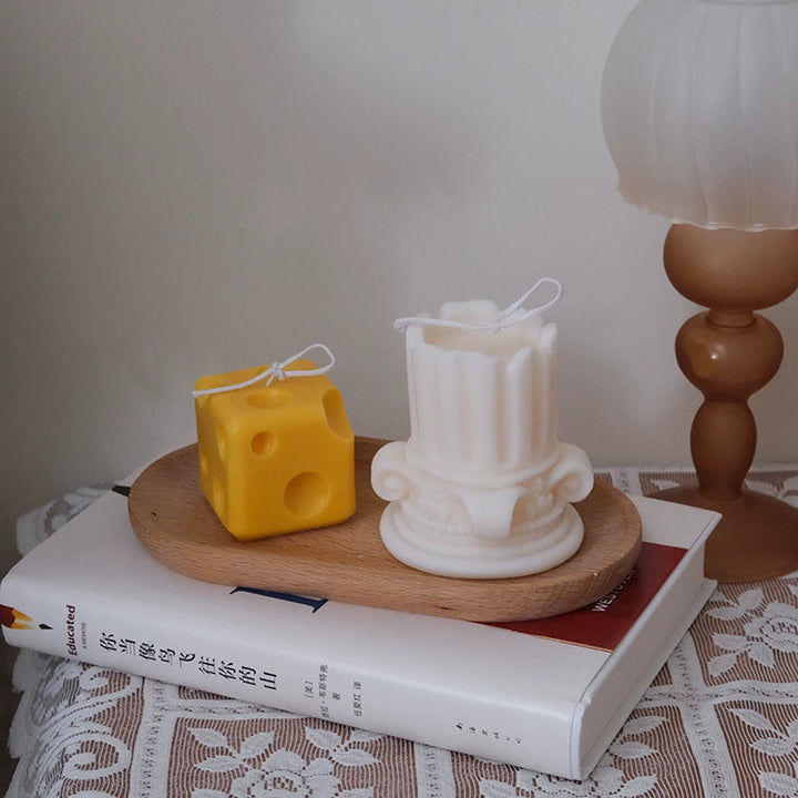 Retro Pillar Shaped Aromatherapy Candle