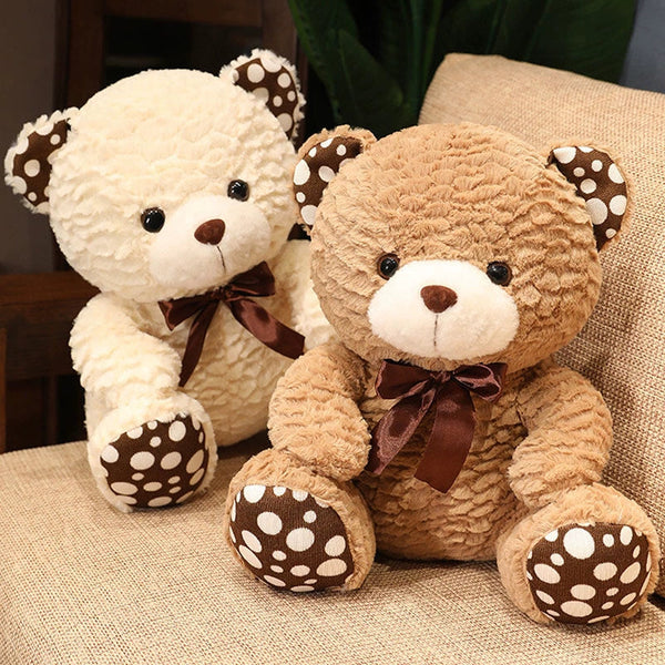 Polka Dots Plush Teddy Bear 25cm is a delightful addition to your valentine flowers collection.