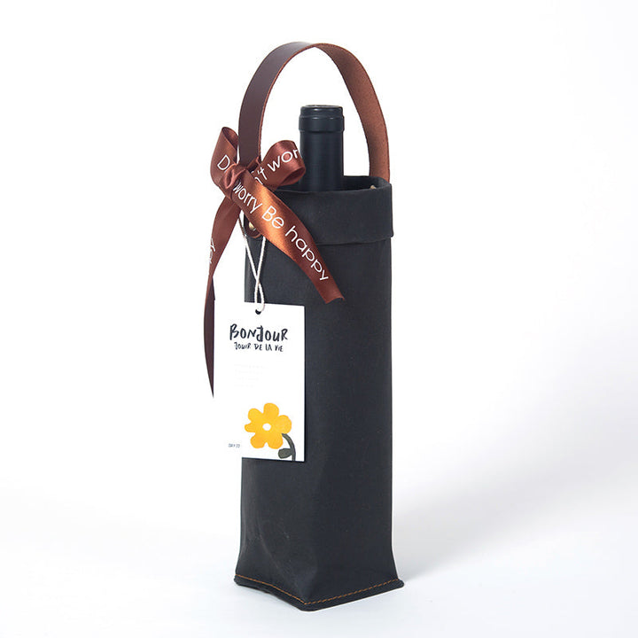 Biodegradable Kraft Paper Wine Gift Bag