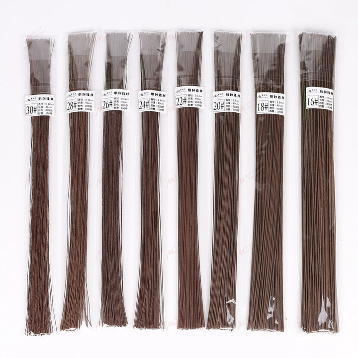 Brown Floral Wire for Crafts Pack 100, perfect as florist supply.