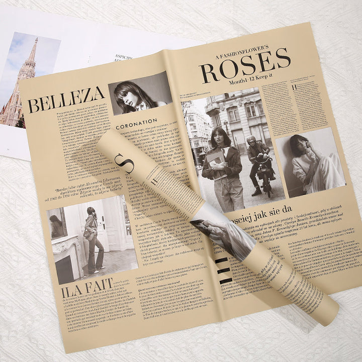 Set of 20 Newspaper Korean Bouquet Package Paper