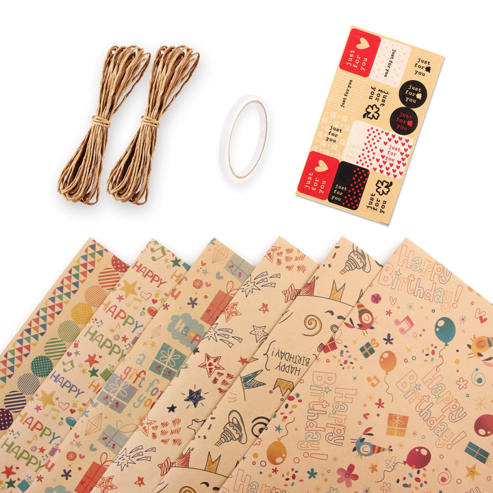 Retro wrapping paper for gifts, books, and special occasions






