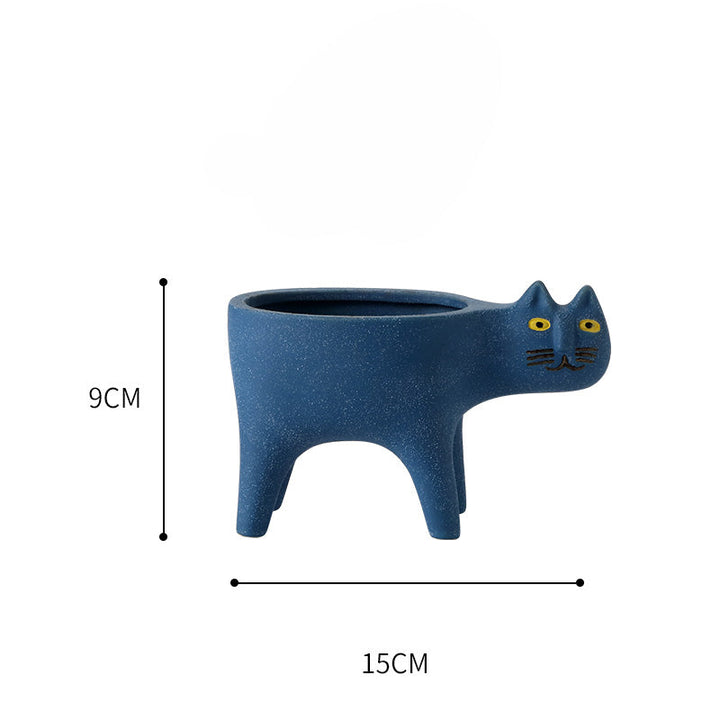 Cute Cat Ceramic Cactus Succulent Pot