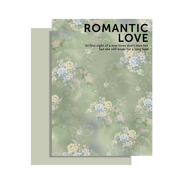 Romantic Oil Painting Floral Kraft Wrapping Paper 