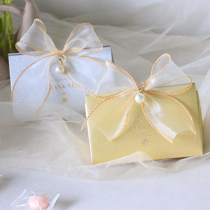 10 pieces of small gift boxes for Pink Wedding Sugar Chocolate, each measuring 5x5x5cm.