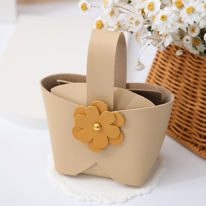 Cute Flower Leather Party Favor Bags Pack 20 (9x6x16cm)