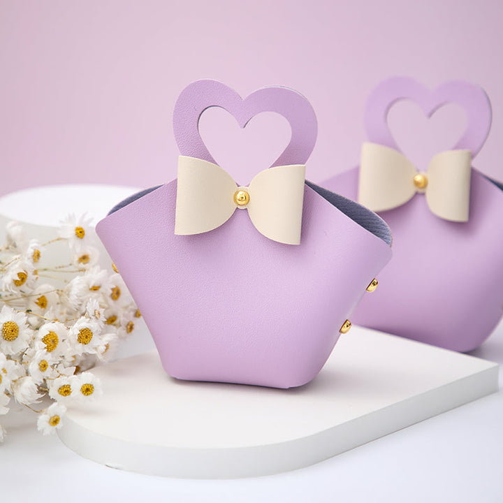 Party Favor Gift Bag with Heart Handle Pack 20 (6x5x16cm)