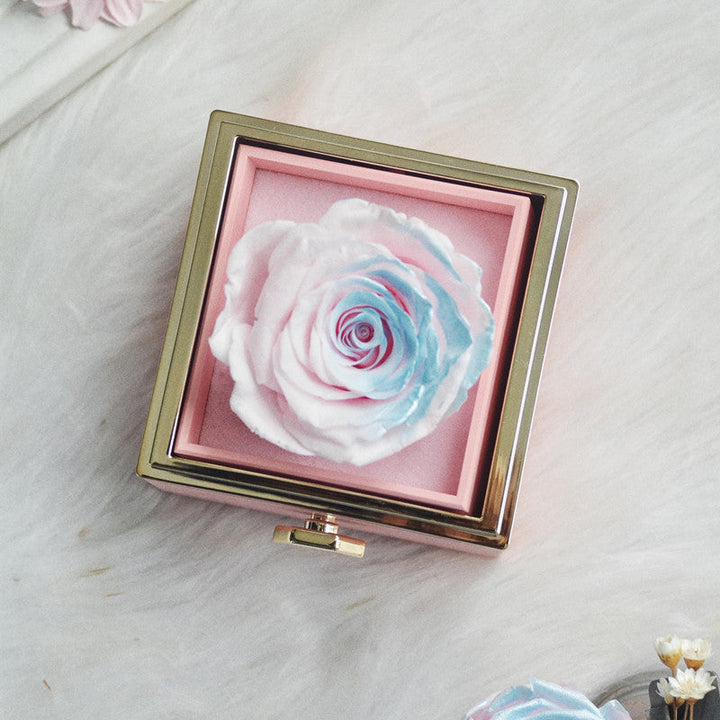 Rotates 360° Eternal Rose Velvet Jewelry Box is a delightful addition to your valentine's day bouquets collection.