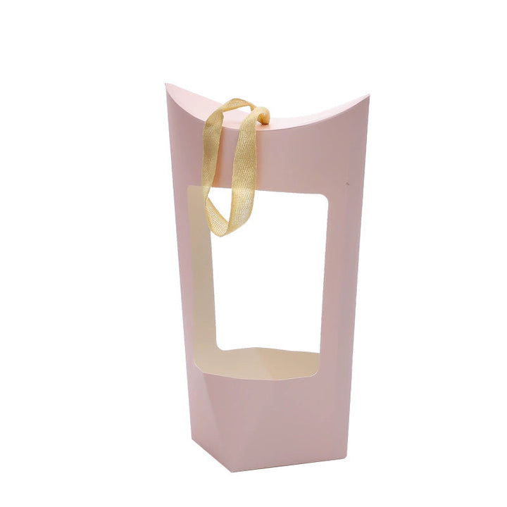 Hollow-out Flower Arrangement Box with Handle Pack 10