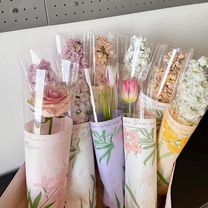 Botanical Print Flower Wrap Paper Pack 20 (30x50cm)