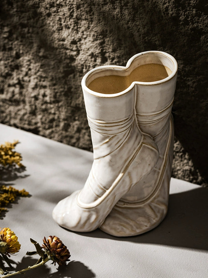 Unique Ballet Shoes Ceramic Vase