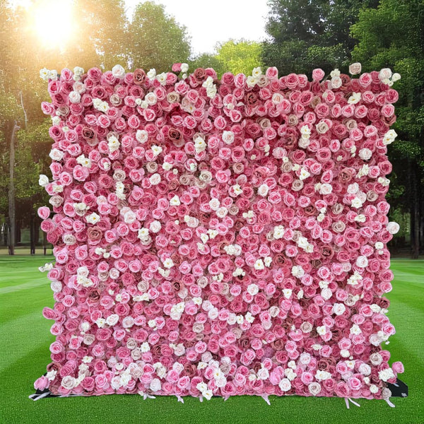 3D Flower Wall -  Rosy Delight Floral Wall Backdrop
