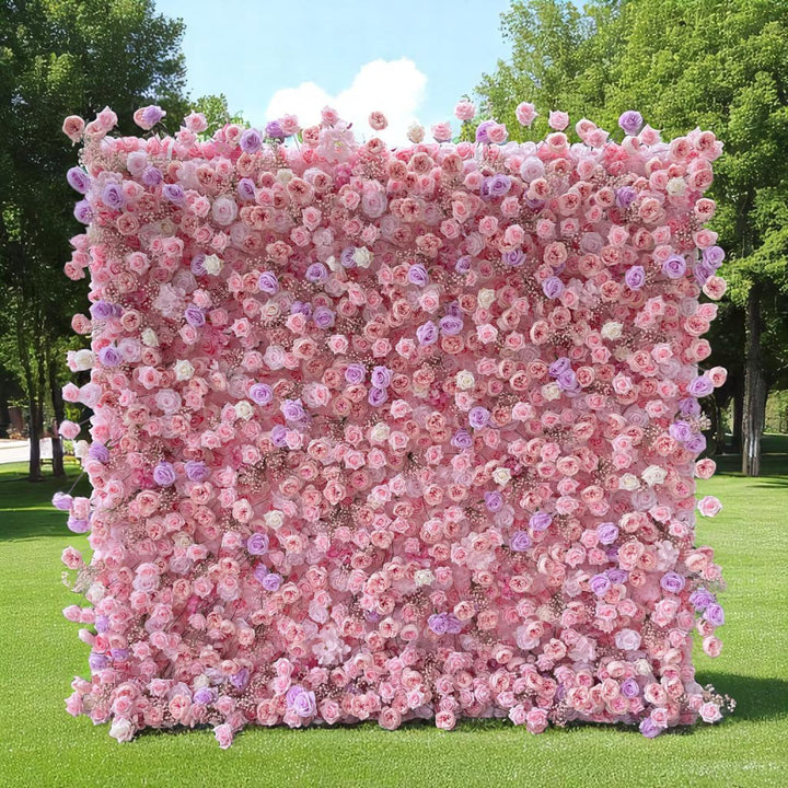 3D Flower Wall - Blushing Rose Garden Floral Wall Backdrop