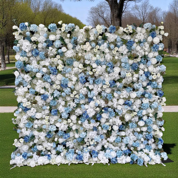 3D Flower Wall - Ocean Breeze Floral Wall Backdrop