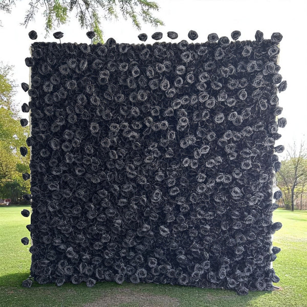 3D Flower Wall -  Midnight Elegance Floral Wall Backdrop
