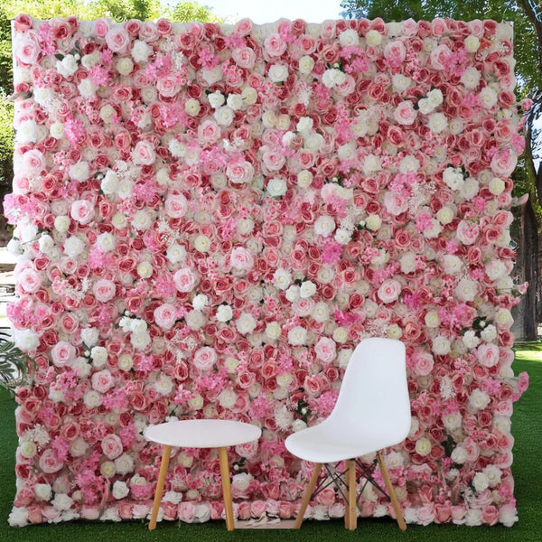 3D Flower Wall - Pink Petals Dream Floral Wall Backdrop