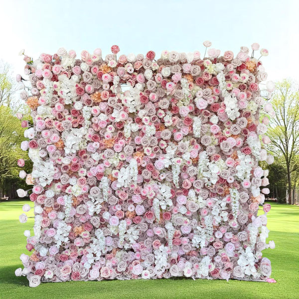 3D Flower Wall -  Blushing Whisper Floral Wall Backdrop
