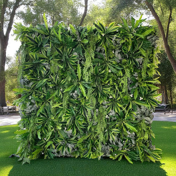 3D Flower Wall - Lush Tropical Greenery Grass Wall Backdrop