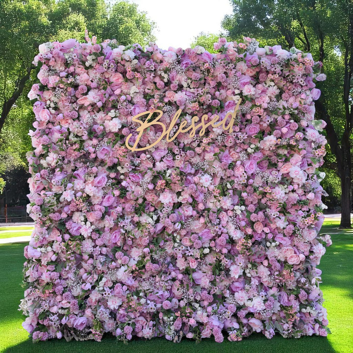 3D Flower Wall - Enchanted Lilac Floral Wall Backdrop