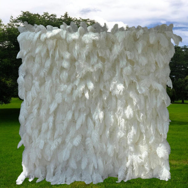 3D Flower Wall - Feather White Floral Wall Backdrop
