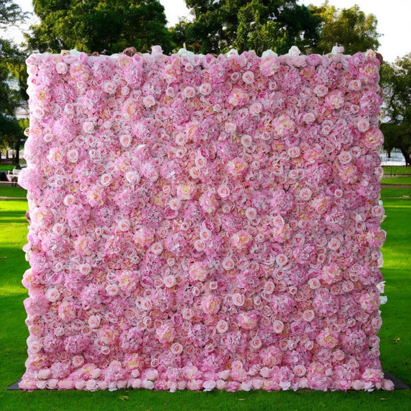 Vintage Elegance Feather Floral Wall Backdrop
